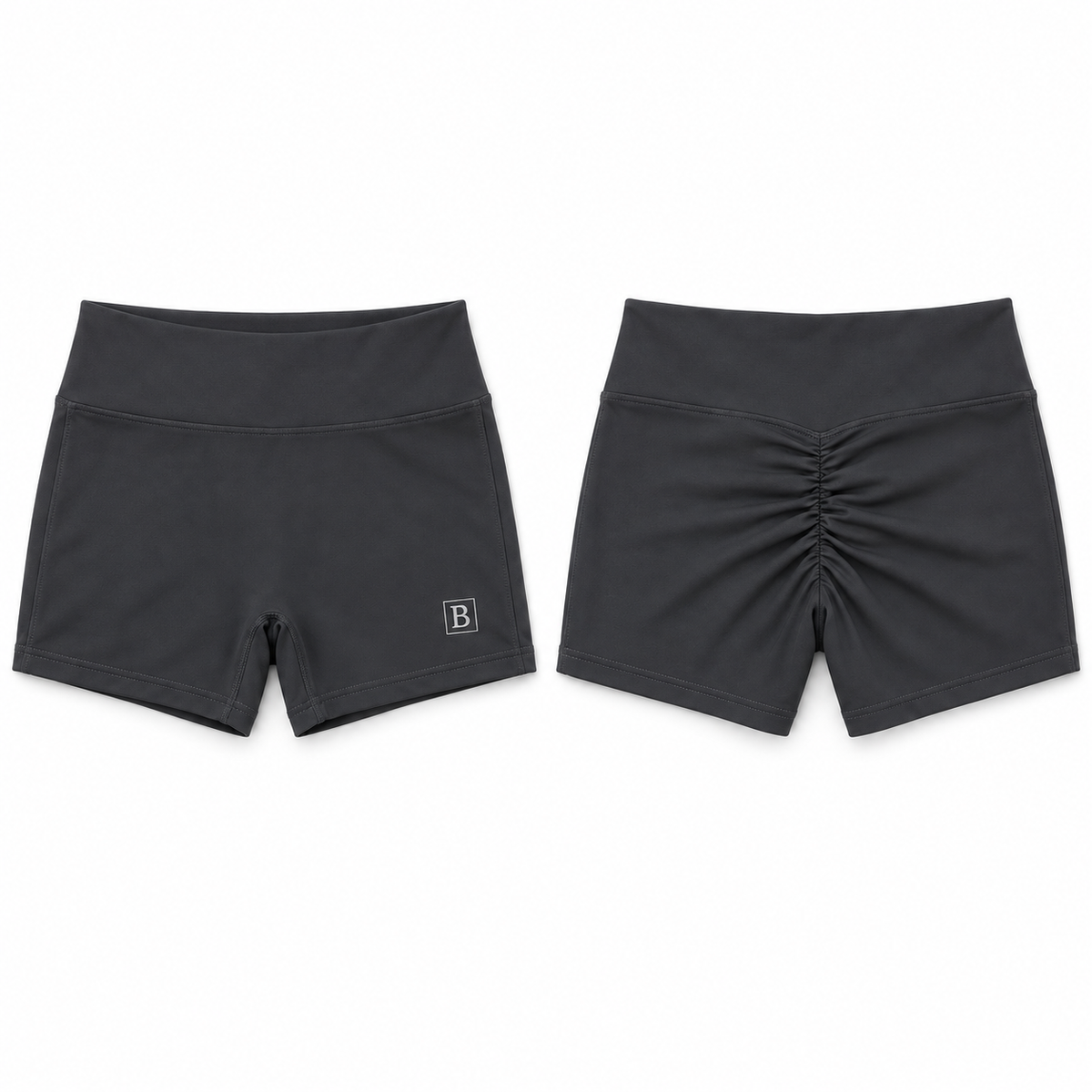 Biker short plomo oscuro BELLUM, diseño de referencia