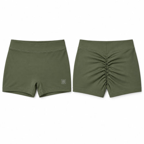 Biker short verde olivo BELLUM, diseño de referencia
