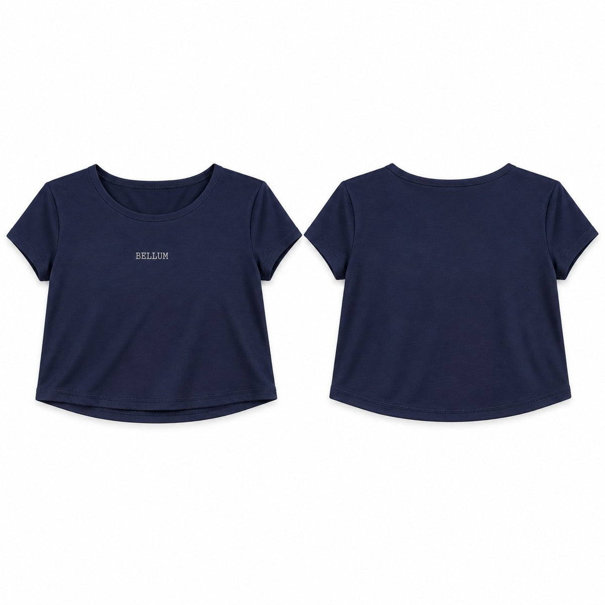 Crop top azul BELLUM, diseño de referencia