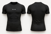 Polo compresor negro hombre BELLUM, diseño de referencia