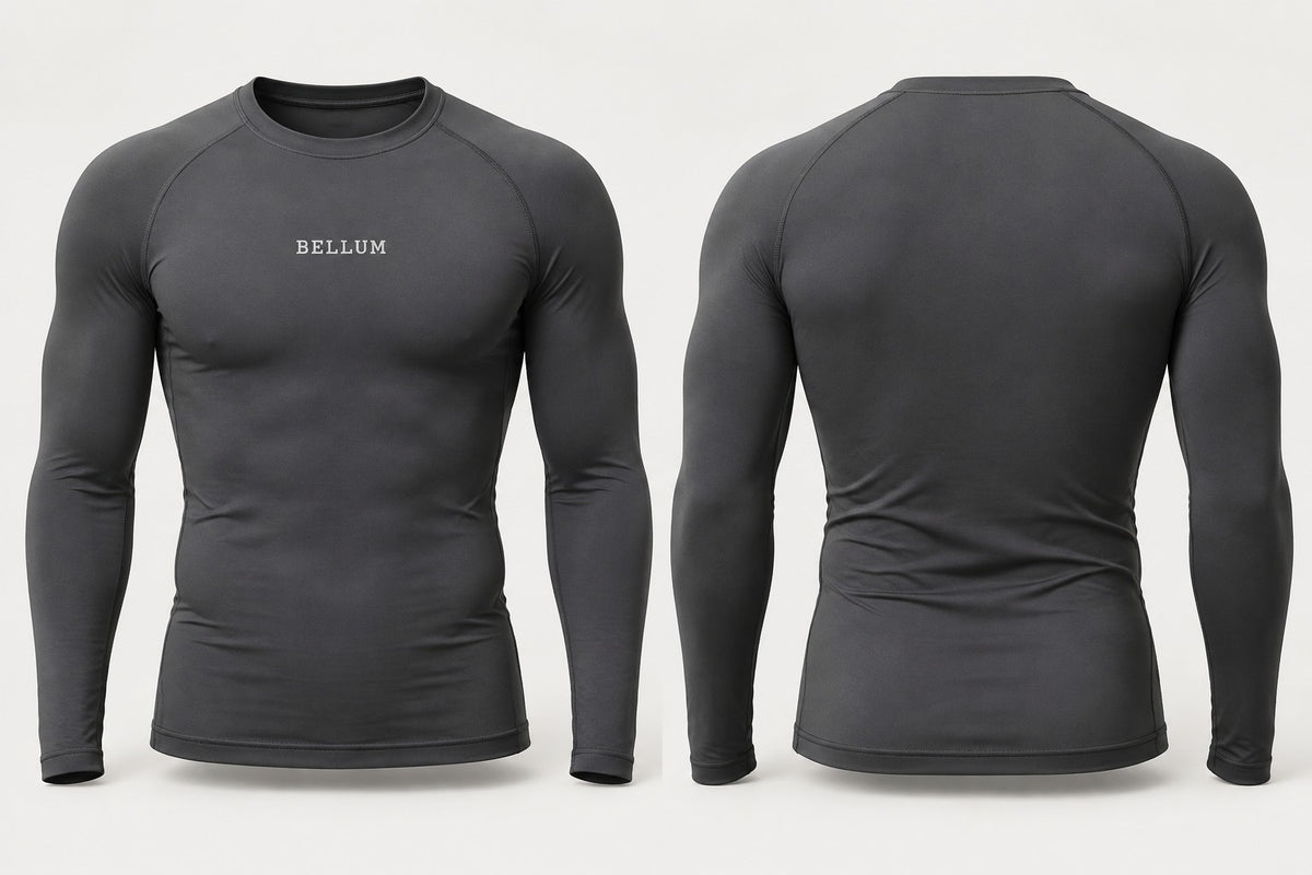 Polo manga larga plomo hombre BELLUM, diseño de referencia