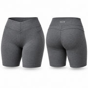Short compresor mujer plomo BELLUM, vista 3D de frente y espalda