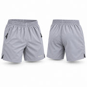 Short V gris hombre BELLUM, vista 3D de frente y espalda